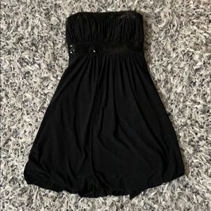 Gorgeous black beaded strapless dress